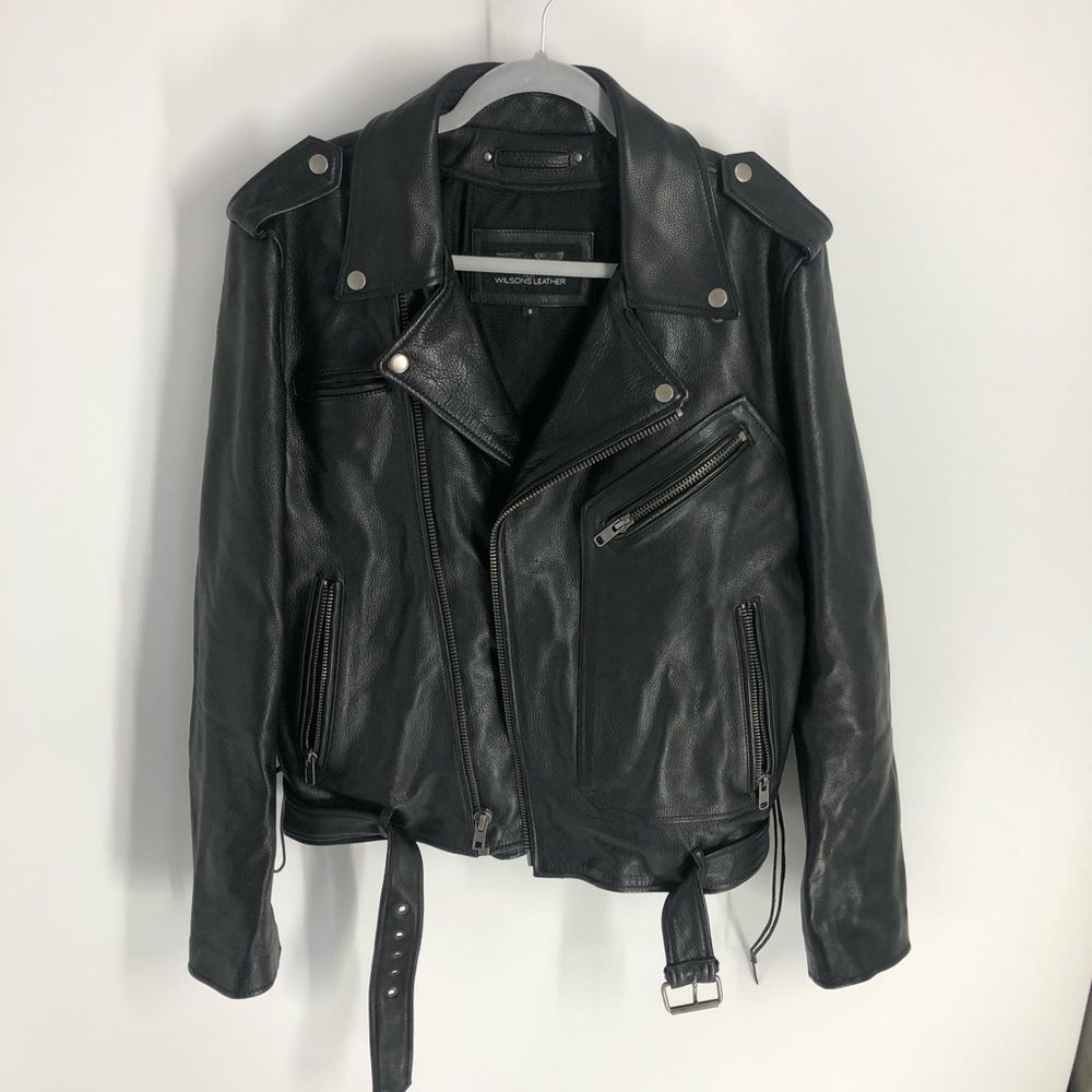 Wilson Leather Finn Rider Moto Jacket Sz S - Picture 5 of 13